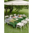 thumbnail image 3 of Outdoor Tablecloth with Umbrella Hole and Zipper, Grey Christmas Rectangle Table Cloth 54x80 Inch Waterproof Tablecloth, Green Xmas Tree Snowflake Stars Winter Picnic Table Cover for Patio Camping, 3 of 7