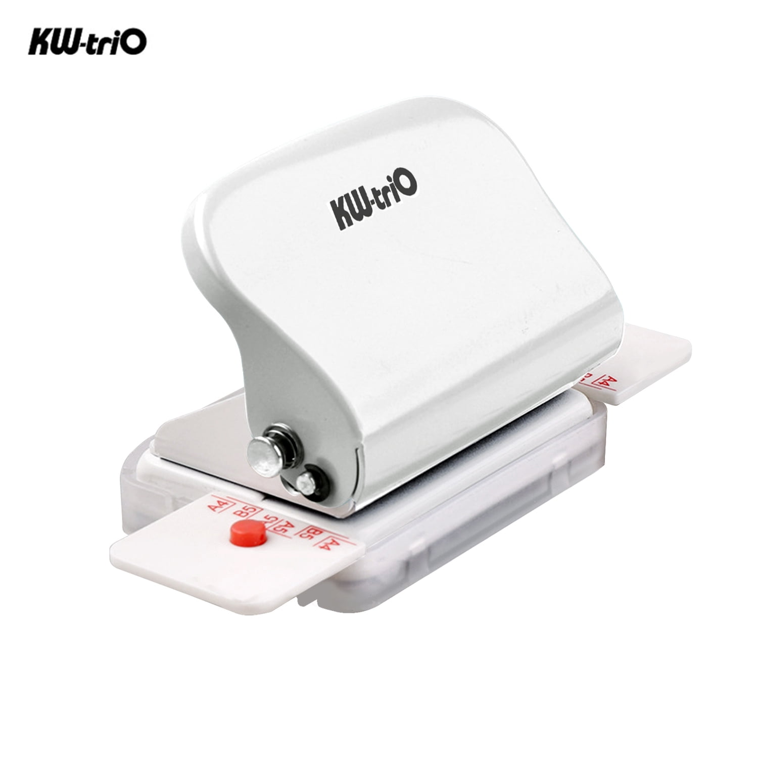 KWtrio 6Hole Paper Punch Handheld Metal Hole Puncher 5 Sheet Capacity 6mm for A4 A5 B5
