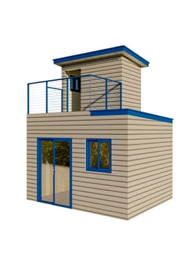 Well Done 1 Home Kits Small Spaces - Ocean View - Assembled Size 12'W x 8'D x 16'H