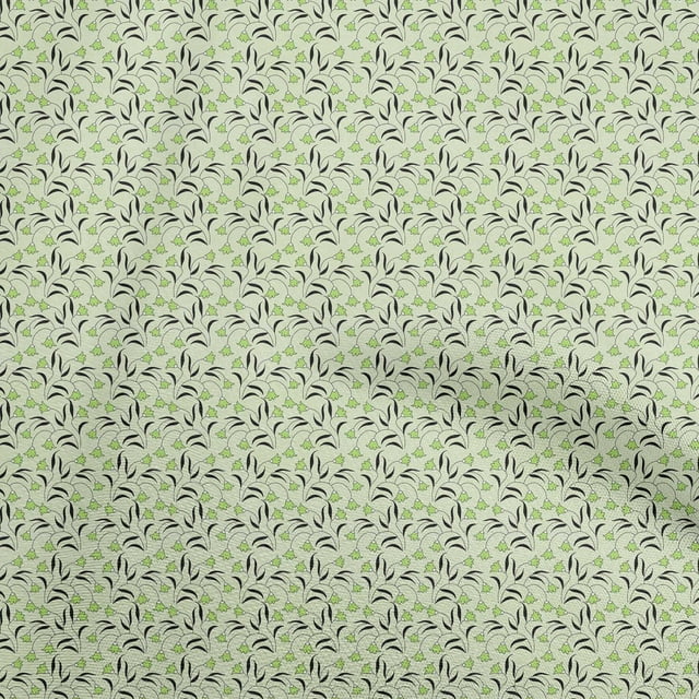 oneOone Polyester Spandex Mint Fabric Asian Block Print Craft Projects Decor Fabric Printed By The Yard 56 Inch Wide