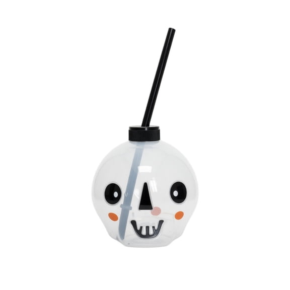 StlyGar Halloween Plastic Cup with Lid and Straw Cute Shaped Drink Tumbler Reusable Clear Bottle for Halloween Party Kids or Treat Supplies