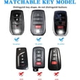 thumbnail image 2 of for Toyota Key Fob Cover with Keychain, Fit for Toyota Venza Corolla Cross Grand Highlander Tundra RAV4 Prime Prius Land Cruiser Sequoia Sienna Crown Tacoma 2025 Camry,Silver, 2 of 7