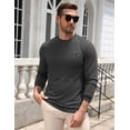 thumbnail image 5 of COOFANDY Men's Long-Sleeve Crewneck T-Shirt with Pocket, Casual Soft Stretch Tee, Casual Cotton Jersey, 5 of 8