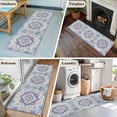 thumbnail image 5 of Blue Purple Boho 2'x6' Runner Rugs for Hallway Kitchen Bedside Non Slip, Vintage Abstract Art Floral Ethnic Tribe Entryway Rug Runners with Rubber Backing, Long Carpet Runner for Laundry Room, 5 of 8