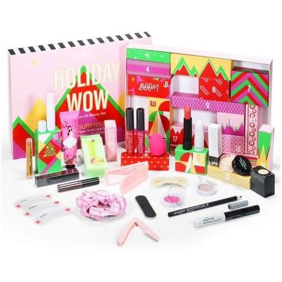 SURJDE Beauty Makeup Advent Calendar, Advent Calendar 2023 for Women, Makeup Tools Cosmetics Countdown Calendar Gift Boxes Teenagers Girls Adult Beauty Products Advent Present