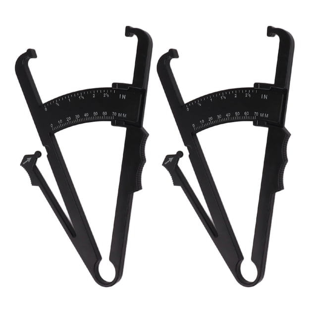 Body Fat Caliper, Skinfold Fat Calipers Multifunction Reusable Reliable 2pcs Professional for Leg for Fitness Room