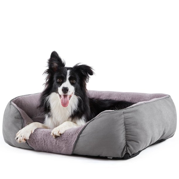 Cama para Perros MIXJOY Ortopédica Calma Grande 89x64 cm Gris