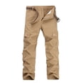 thumbnail image 1 of Qarigey Pantalón cargo Transpirable y cómodo Aplicación amplia Hecho con pantalones cargo para hombre de algodón Prendas para la parte inferior del cuerpo Caqui 36, 1 of 6