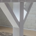 thumbnail image 5 of Mayo Rustic Farmhouse Acacia Wood Dining Table, Dark Brown and White, 5 of 10