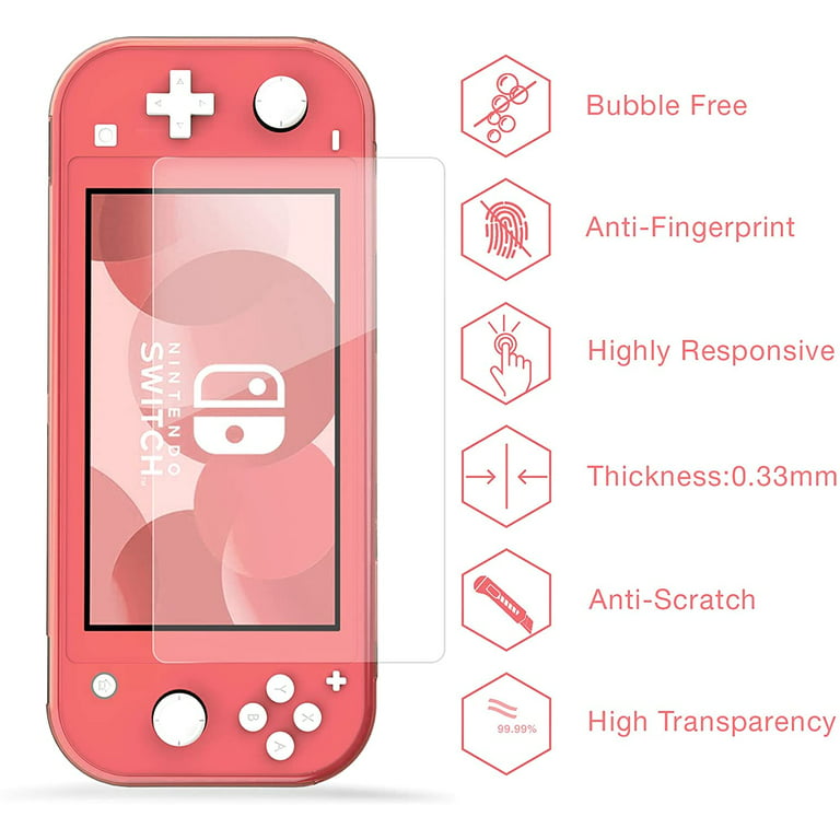 HEYSTOP Kristall Hülle für Nintendo Switch Lite,Dockable Glitter Bling TPU  Schutzhülle mit Nintendo Switch Lite Konsole Kompatibel,mit Schutzfolie und  Daumenkappen,Transparent : : Games