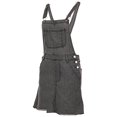 thumbnail image 4 of Sunisery Women's Bib Overall Dress Adjustable Shoulder Strap Denim Dress with Pockets Gray S, 4 of 8