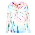 thumbnail image 3 of Cute Sweatshirt for Womens Teens Girls Tie Dye Print Hoodie Long Sleeve Drawstring Pullover Tops Loose Casual Sweatshirts, 3 of 5