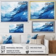 thumbnail image 5 of Designart "Emotional Waves of Blue Tachisme IV" Extra Large Abstract Framed Wall Art - Transitional Blue Tachisme Hallway Framed Wall Art Decor, 5 of 7