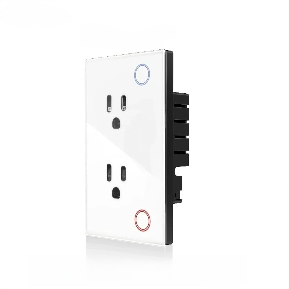 Melery WIFI Smart Wall Socket - US Plug Power Monitoring & Touch Switch Tuya App Enabled Wireless Remote Control