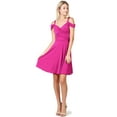 thumbnail image 4 of Evanese Women's Elegant Slip On A Line Short Cocktail Dress with Shoulder Bands, 4 of 6