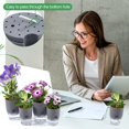 thumbnail image 4 of Topboutique Self Watering Pots for Indoor Plants, 3 Pack 6 inch Plastic Plant pots, Modern Decorative African Violet Pots with Self Aerating, Wick Cotton Rope and Deep Reservoir (6 Inch, Gray), 4 of 8