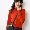 thumbnail image 1 of Suéter de mujer Otoño Invierno Cálido Cuello alto Camisas de botones Moda coreana Jerseys de manga larga Encaje Casual Prendas de punto, 1 of 5