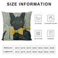 thumbnail image 5 of PHYHOO Pillow Covers Rustic Grey Wood Grain Background with Black Cat Decorative Throw Pillow Cover Quote Saying Pillow Case Cushion Cover  Linen Outdoor Pillowslips (Meow) White, 5 of 5