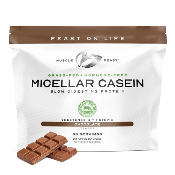 Proteína en polvo Muscle Feast, caseína micelar, chocolate, 1,8 kg