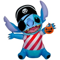 Gemmy Airblown Inflatable Stitch w/Pirate Costume Disney, 3 ft Tall, Multicolored
