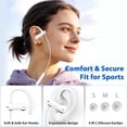 thumbnail image 4 of NSKBBM-USB C Headphones with Earhook Mic & Volume Control, Type C Workout Earbuds Wired HiFi Stereo Sound in-Ear Sports Earphone for iPhone 17 16 15 Pro/Samsung S26 S25/Pixel 10 9 Laptop Travel, Whit, 4 of 4