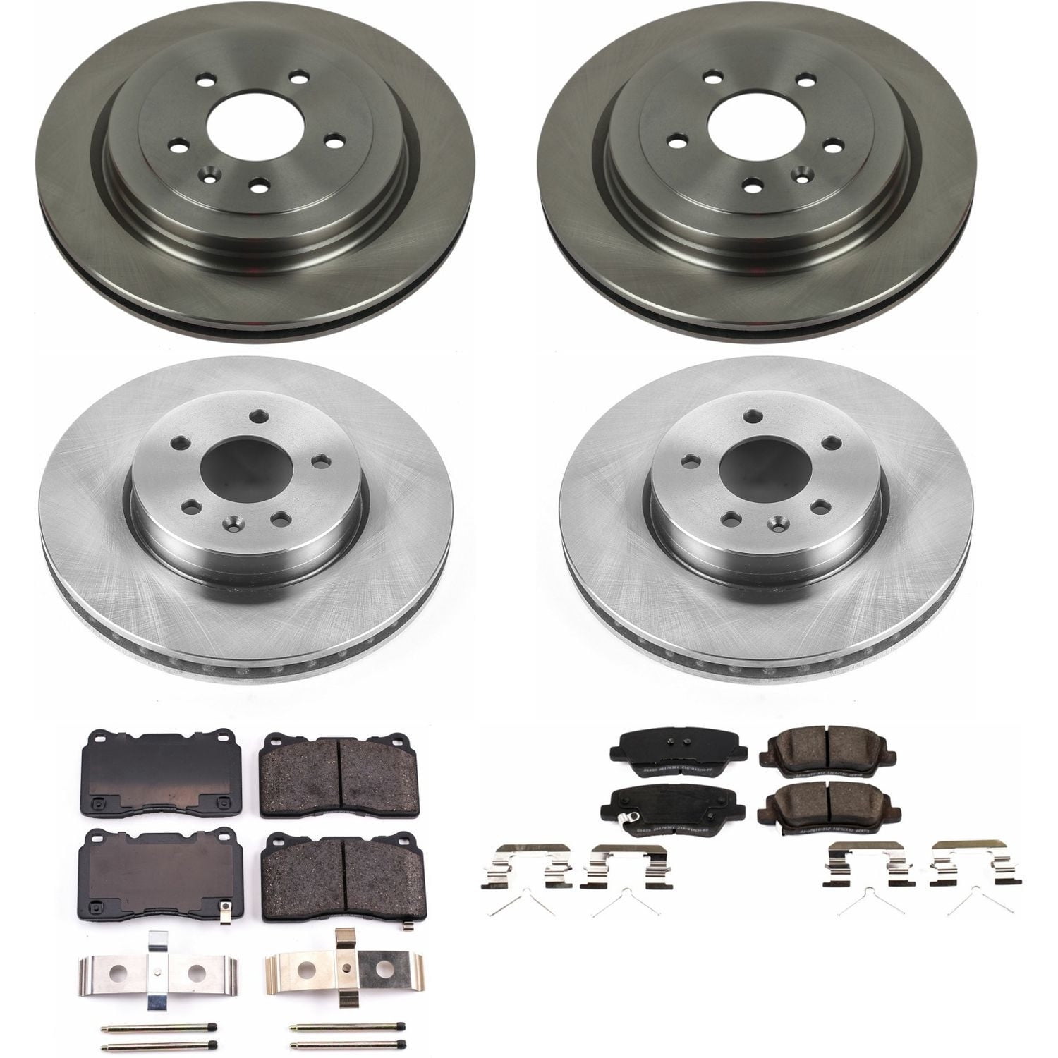 PowerStop Front and Rear Stock Replacement Brake Pad and Rotor Kit Fits: CADILLAC Select Models KOE7403