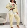 thumbnail image 2 of Xmas Pajama Sets for Women Long Sleeve Pullover Top and Pants Christmas Snowflake Loungewear Soft Sleepwear Matching Set Cozy Winter Pjs Two Piece Outfit, 2 of 4
