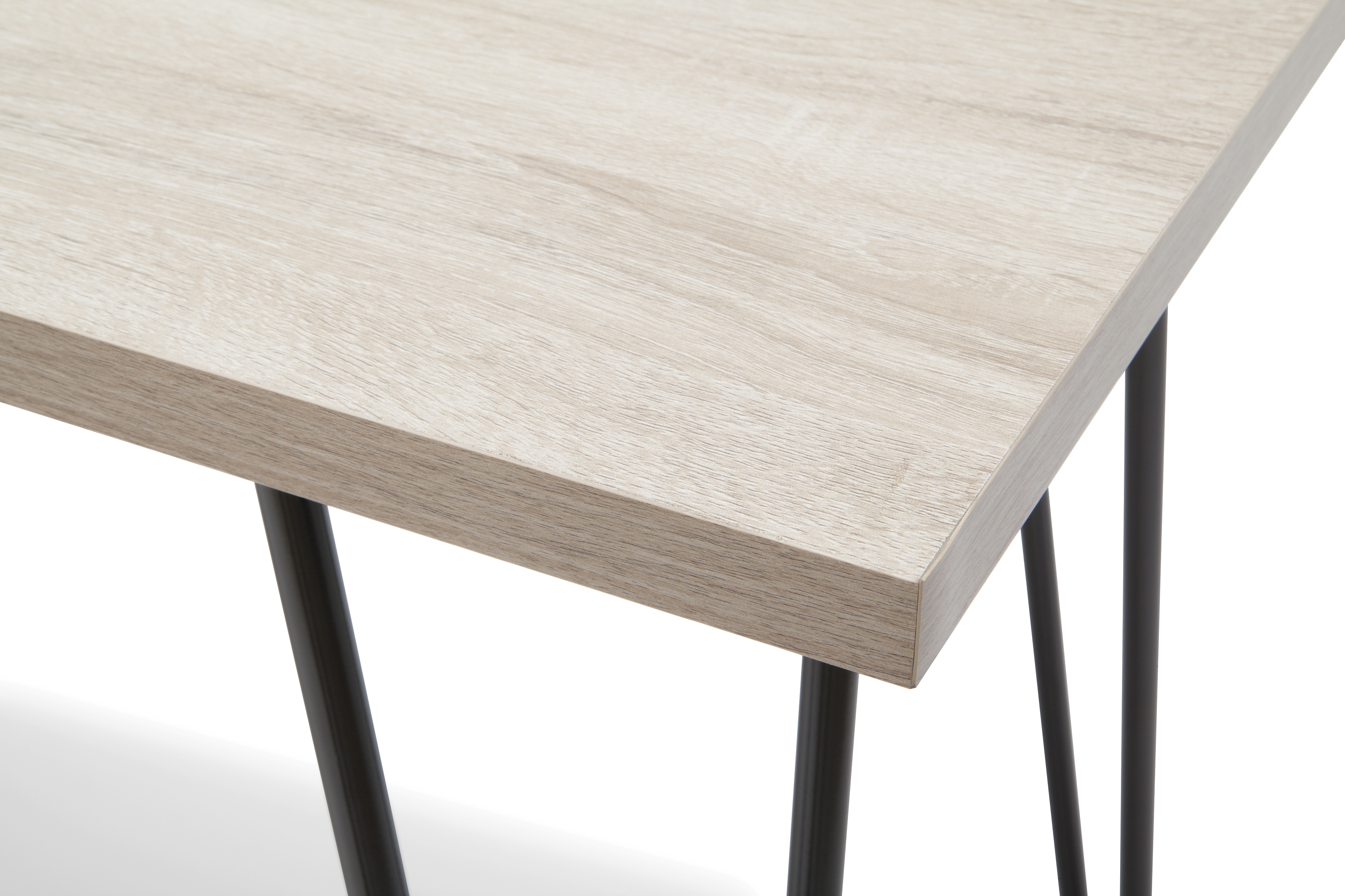 OFM Essentials Collection 44" Home Retro Desk, Writing Desk with Hairpin Legs, in Gray/Natural (ESS-1054-GRY-NAT)