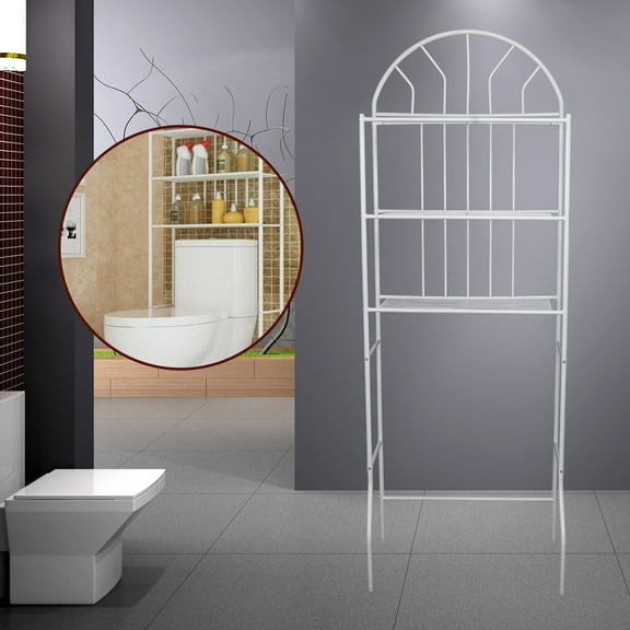 3 Tier Over The Toilet Storage Rack Shelves Bathroom Organizer Shelf Space Saver for bathrooms, toilets, balconies