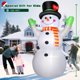 thumbnail image 2 of Muñeco de nieve inflable navideño de 3 m con luces LED para decoración exterior, 2 of 6