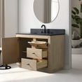 thumbnail image 3 of Vanity Art 48" Single Bathroom Vanity with Sink, Freestanding Bath Storage Cabinet with Black Limestone Top, 3 of 6