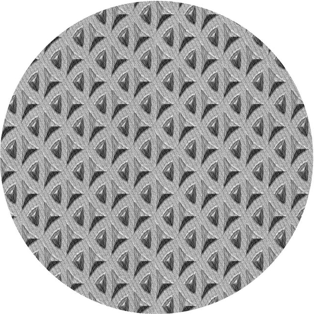 Ahgly Company Tapis d'Intérieur Lavable en Machine Carré Gris Argenté, 3 Pieds Carré
