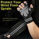 thumbnail image 2 of Guantes de entrenamiento sin dedos para hombres y mujeres, guantes de levantamiento de pesas con envolturas de muñeca, soporte para entrenamiento de gimnasio, protección completa de La Palma Fivean Guantes deportivos, 2 of 2