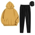 thumbnail image 2 of Bixock Loungewear Set for Women,Two Piece Sets for Women Long Sleeve Hoodie Tops Straight Wide Leg Pants Workout Sets, 2 of 6