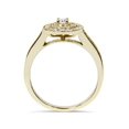 thumbnail image 3 of Bague de Fiançailles à Double Halo en Diamant Véritable Rond de 1/2 Carat en Or Jaune 10 Kt, 3 of 4