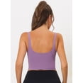 thumbnail image 2 of DARING DIVA Sports Bra Medium Support Workout Longline Yoga Tank Top S Purple, 2 of 6