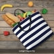 thumbnail image 5 of Easygdp Navy Blue And White Stripes Bolsa Tote para Mujer, Bolso de Hombro para Trabajo, Playa, Viajes, Compras y Supermercado, 5 of 7