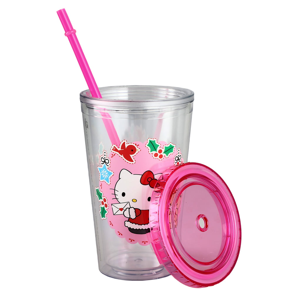 Spotted the cutest Hello Kitty tumbler with a straw topper at