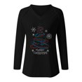 thumbnail image 5 of Aloohaidyvio Christmas Hoodies,Woman Long Sleeve T-Shirt Christmas Printing Hooded Blouse Tops, 5 of 5