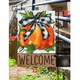 thumbnail image 4 of Set Of 2 Fall Pumpkin Welcome Garden Flags, Double Sided, 12"x18", Polka Dots & Buffalo Plaid, Best For Fall/Thanksgiving Decorations, 4 of 6