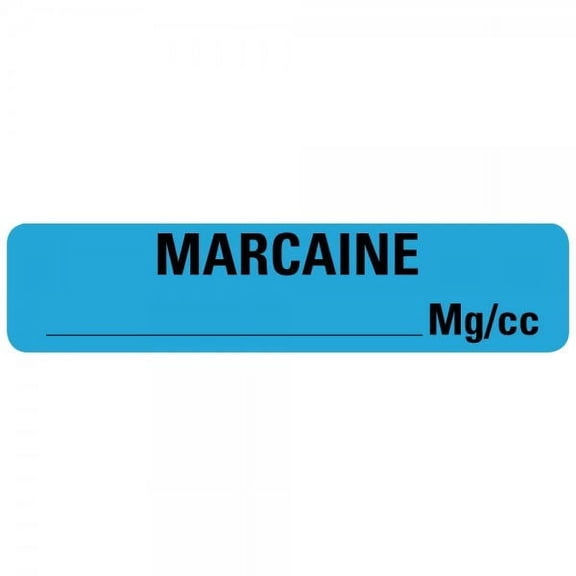 MARCAINE MG/CC Syringe Labels 0.375" x 1.625"