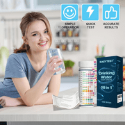 Water Testing Kits for Drinking Water: 125 Strips 16 in 1 Well and Drinking Water Test Kit, EASYTEST Water Test Strips with Hardness, pH, Lead, Iron, Copper, Chlorine, and More
