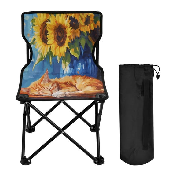 YAZAOO Camping Chairs Modern Sunflower Dreams Pattern Folding chair