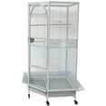 thumbnail image 3 of Seny Corner Bird Cage for Cockatiel Parakeet Budgies Parrot White, 3 of 4