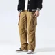 thumbnail image 4 of Pantalones para hombre, pantalones cargo grises para hombre, pantalones rectos apilados, estilo coreano, holgados, de gran tamaño, ropa técnica, los más baratos, estéticos Y2k, sueltos, 4 of 4