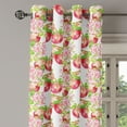 thumbnail image 2 of Ambesonne Summer Grommet Curtain, Nature Apple Tree Flower, 50" x 96", Red White Green, 2 of 6