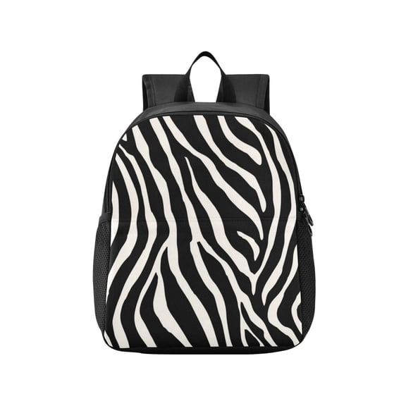 Toddler Backpack Classic Zebra Stripes Texture Waterproof Lightweight Backpack Casual Mini Daypack for Daycare & Travel