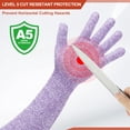 thumbnail image 3 of Uxcell Cut Resistant Sleeves with Gloves, Arm Protection Sleeve HPPE for Kitchen, Welding, Farming Purple 20 Inch, 3 of 7