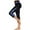 Black-Blue, variant on Attraco Swim Pants for Women High Waisted Swim Capris Swim Shorts Swimming Leggings