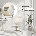 thumbnail image 6 of Oline ErgoAir Ergonomic Office Chair – Adjustable Lumbar Support, Flip-Up Armrests, Mesh Computer Desk Chair, Swivel Rolling Executive Gaming Chair for Home & Office (Beige), 6 of 10